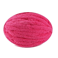 Фуксиновый Супермягкая пряжа из полиэстера шенилл jumbo, для проектов украшения дома подушки-одеяла, красно-фиолетовые, 20 мм, около 29.53 ярдов (27 м) / моток