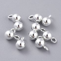 Silver Smooth 201 Stainless Steel Pendant End Piece, Silver, 10x6mm, Hole: 2mm