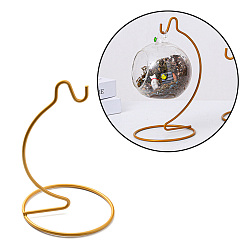Золотистый Вешалка для утюга из стеклянной бутылки, Стеллаж для микропейзажа для украшения дома, золотые, 17x10.4 см