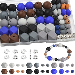 (52) Непрозрачная лаванда 162 шт силиконовые бусины, 10 шт. бусины-разделители из хрусталя класса А из железа для изготовления брелоков и бижутерии своими руками, разнообразные, разноцветные, 8~15 мм, отверстие : 1~3 мм