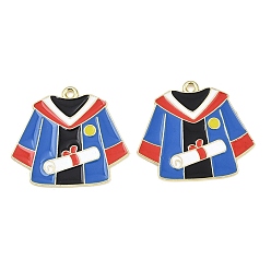 Разноцветный Подвески из эмали и сплава, подвески для выпускной одежды, золотые, красочный, 25x28x1 мм, отверстие : 1.6 мм