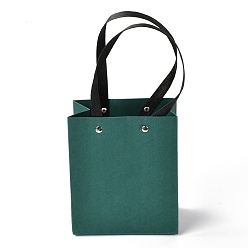 Темно-серый Прямоугольные бумажные пакеты, с нейлоновыми ручками, для подарочных пакетов и сумок, темно-серый, 13x0.4x15 см