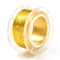 Gold Round Copper Craft Wire, for Jewelry Making, Long-Lasting Plated, Gold, 26 Gauge, 0.4mm, about 65.61 Feet(20m)/roll