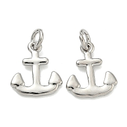 Платина Латунные подвески, подвески для якоря и руля, без кадмия и без свинца, стойки покрытие, долговечный, платина, 13.5x12x1.5 мм, отверстие : 3 мм, Перейти кольцо: 5x1 мм