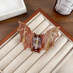 Верблюжий Акриловые заколки для волос в виде летучей мыши на Хэллоуин, аксессуары для волос для женщин и девочек, верблюжие, 85x55 мм