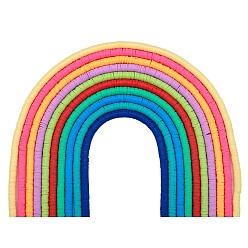 (52) Непрозрачная лаванда 10 нити 10 цвета плоские круглые бусины из полимерной глины ручной работы, диск хейши бусины для гавайских серег браслет ожерелья ювелирных изделий, 6x1 мм, отверстие : 2 мм, около 380~400 шт / нитка, 17.70'' (44.95 см), 1 прядь / цвет