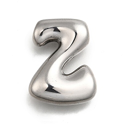 Letter Z 304 подвески из нержавеющей стали, буквенное очарование, анти-тускнение, Письмо Z, 23x17x6 мм, отверстие : 3.5x2.2 мм