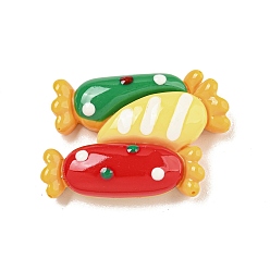 Candy Рождественская тема, непрозрачная смола, декодированные кабошоны, конфеты, 19x28x6 мм