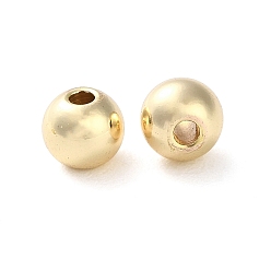 Настоящее золото 14K Рейка из латунной проставки, долговечный, без свинца и без кадмия, круглые, реальный 14 k позолоченный, 5x4 мм, отверстие : 1.5 мм