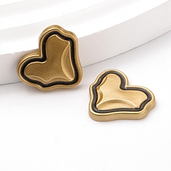 Dark Goldenrod Spray Painted Acrylic Cabochons, Heart, Dark Goldenrod, 20x22mm