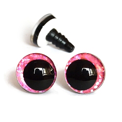 Ярко-Розовый Пластиковый безопасный глазок для корабля, с распоркой, пу кольцо, для поделок куклы игрушки кукольные плюшевые животные изготовление, ярко-розовый, 16 мм