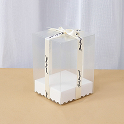 White Rectangle Transparent Plastic Packaging Box, for Candle Packaging Gift Box, White, 10x7x7cm