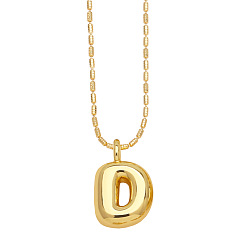 Letter D Messing hängende Halsketten, golden, Buchstaben d, 16.54 Zoll (420 mm), Anhänger: 19~20x6~19 mm