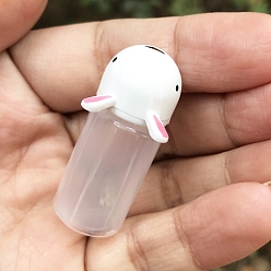 Кролик Модель чашки с водой из смолы для животных, аксессуары для кукольного домика с микро-ландшафтом, притворяясь опорными украшениями, кролик, 38x15 мм