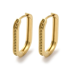 Настоящее золото 14K 304 Выводы из нержавеющей стали серьги обруча, овальные, настройки серьги для горного хрусталя, реальный 14 k позолоченный, 19 датчик, 19x2 мм, штифты : 0.9 мм, пригодный для стразов 1 мм