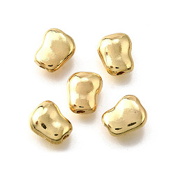 Настоящее золото 18K Латунные бусины, без никеля , самородки, реальный 18 k позолоченный, 8.5x7.5x3.5 мм, отверстие : 1.5 мм