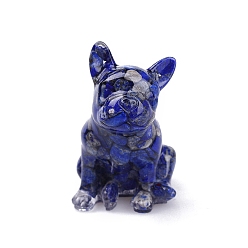 Ляпис-Лазурь Украшение для выставки собак из смолы, с натуральными чипсами из лазурита внутри статуй для украшения домашнего офиса, 45x50x75 мм