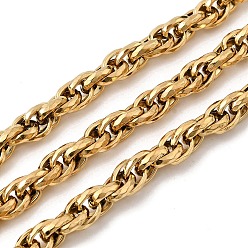 Real 20K Gold Plated 304 из нержавеющей стали веревочные сети, несварные, с катушкой, ионное покрытие (ip), реальный 20 k позолоченный, 6 мм