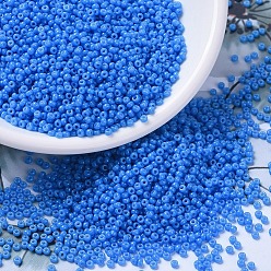 (RR4484) Дуракоат Окрашенный Непрозрачный Дельфиниум Миюки круглые бусины рокайль, японский бисер, (rr 4484) окрашенный дюракоут непрозрачный дельфиниум, 11/0, 2x1.3 мм, Отверстие : 0.8 мм , около 5500 шт / 50 г