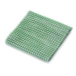 Зеленый 24 ряды рулон пластиковой алмазной сетки, горный хрусталь хрустальная лента, для поделок свадебная вечеринка сувениры украшения ремесло, зелёные, 120x1 мм, 1 двор / рулон