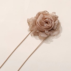 Цвет Древесины 3d цветочные полиэстеровые ожерелья-чокеры для женщин, деревесиные, 62.99 дюйм (160 см)