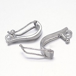Platinum Rack Plating Brass Snap on Bails, Platinum, 21.5x4.5x10mm, Hole: 2mm and 13x5mm