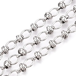 Платина Железные овальные звенья, несварные, с катушкой, платина, 11x8x1.5 мм, ссылка: 10.5x3.5x2 mm, Кольцо: 7.5x2.5 mm, около 32.81 футов (10 м) / рулон