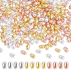 (52) Непрозрачная лаванда 6 нити 3 цвета гальванизированные бусины нити, овальные, разноцветные, 4.5x3 мм, отверстие : 0.8 мм, около 94~99 шт / нитка, 16.93~18.11 дюйм (43~46 см), 2 пряди / цвет