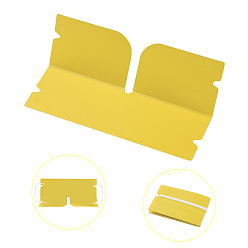 Amarillo Organizador de clip de almacenamiento de tapa de boca de plástico plegable portátil, para tapa bucal desechable, amarillo, 190x120x0.3 mm