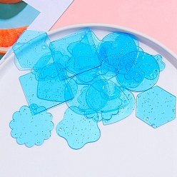 Темно-Голубой Акриловые подвески, акриловый диск, аксессуары для ключей в форме диска своими руками, разнообразные, глубокое синее небо, 40 мм