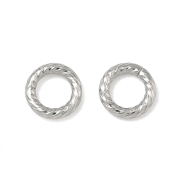 Нержавеющая Сталь Цвет 304 нержавеющей стали связывающий кольца, текстурированное круглое кольцо, не тускнеет, цвет нержавеющей стали, 8x1.5 мм, внутренний диаметр: 5 мм
