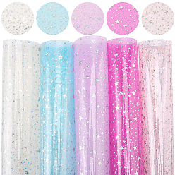 (52) Непрозрачная лаванда 5шт. 5 цвета, искусственная кожа, прямоугольник со звездой, разноцветные, 334x198x0.5 мм, 1 шт / цвет