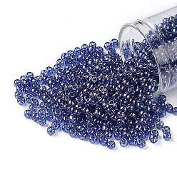 (327) Gold Luster Lavender Тохо 8/0 круглые бусины, японский бисер, (327) золотистый блеск лаванды, 3 мм, отверстие : 1 мм, Около 222 шт / 10 г