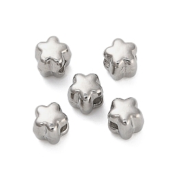 Нержавеющая Сталь Цвет 304 из нержавеющей стали бусы, звезда, цвет нержавеющей стали, 4x3.5x4.5 мм, отверстие : 1.5 мм