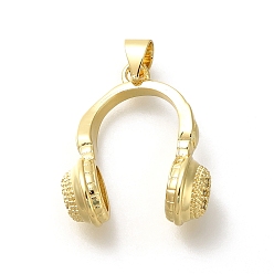 Другие Покрытие стойки латунь с подвесками из фианита, с оболочкой, долговечный, без свинца и без кадмия, настоящие 18k позолоченные подвески, наушники, 21.5x19.5x8 мм, отверстие : 4x3.5 мм