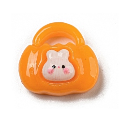 Тыква Кабошоны из непрозрачной смолы на тему Хэллоуина, тыква, 14.5x15.5x7 мм