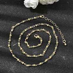 Настоящее золото 18K Латунные волнистые овальные звенья для женщин, долговечный, стойки покрытие, без свинца и без кадмия, реальный 18 k позолоченный, 18.25 дюйм (46.35 см)