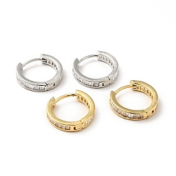 (52) Непрозрачная лаванда Прозрачные серьги-кольца с фианитами, стеллаж для латунных украшений для женщин, разноцветные, 14x15x3 мм, штифты : 0.8 мм