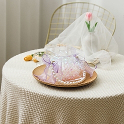 Фиолетовый Акриловая подарочная упаковочная коробка, прозрачная коробка конфет, фиолетовые, 13x12.5x12.5 см