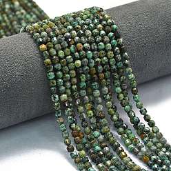 Африканский Бирюза(яшма) Бусы натуральная африканская бирюза (яшма), энергетическая призматическая огранка с двойными концами бусины, граненые двухконусные, 4x4.5 мм, отверстие : 0.4 мм, около 83 шт / нитка, 14.96 дюйм (38 см)