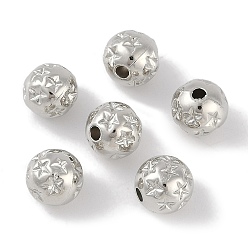 Серебро CCB пластиковые шарики, круглые, серебряные, 7.5x7 мм, отверстие : 1.8 мм