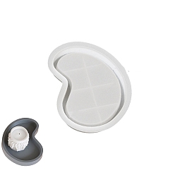 Белый Силиконовые формы для тарелок для ювелирных изделий своими руками, формы для литья смолы, овальные, белые, 212x166x26 мм