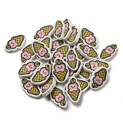 Goldenrod Handmade Polymer Clay Cabochons, Polymer Clay Slices for Nail Art & Phone Cases, Ice Cream, Goldenrod, 11.5x6x2mm, about 357pcs/500g
