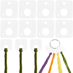 Квадрат 3 сумки акриловые нити намотки доски, с кольцами на петлях из железа с вкладными листами из ПК, для вышивки крестиком, хлопчатобумажной нитью, рукоделием, сделай сам, для хранения шитья, квадратный, 1 мм