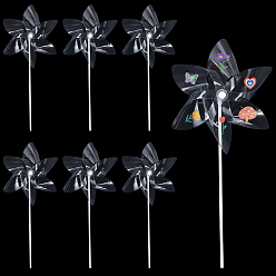 Шестиугольник 6шт. самодельная ветряная мельница для домашних животных, для детского творчества и рукоделия, шестиугольник, 265x265x0.2 мм