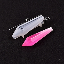 Белый Силиконовые формы, формы для литья смолы, для уф-смолы, изготовление ювелирных изделий из эпоксидной смолы, пуля, белые, 56x15 мм, Внутренние размеры: 5x42 mm