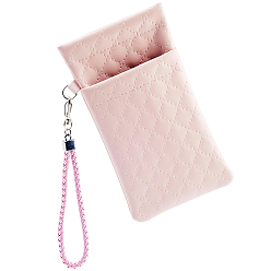 Pink Чехлы для очков из искусственной кожи, прямоугольные, розовые, 180x105x18 мм