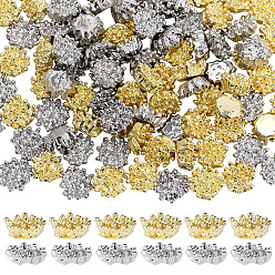 (52) Непрозрачная лаванда 100 шт 2 цвета кабошоны из сплава, пестик, разноцветные, 5.5~6.5x2.5~3.5 мм