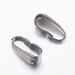 Нержавеющая Сталь Цвет Устойчив к потускнению 304 защелкивающиеся дужки из нержавеющей стали, цвет нержавеющей стали, 9x3.5 мм