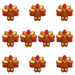 Шоколадный 10шт. День благодарения пищевые экологически чистые силиконовые фокусные бусины, Турция, цвет шоколада, 28x25x9.5 мм, отверстие : 2 мм